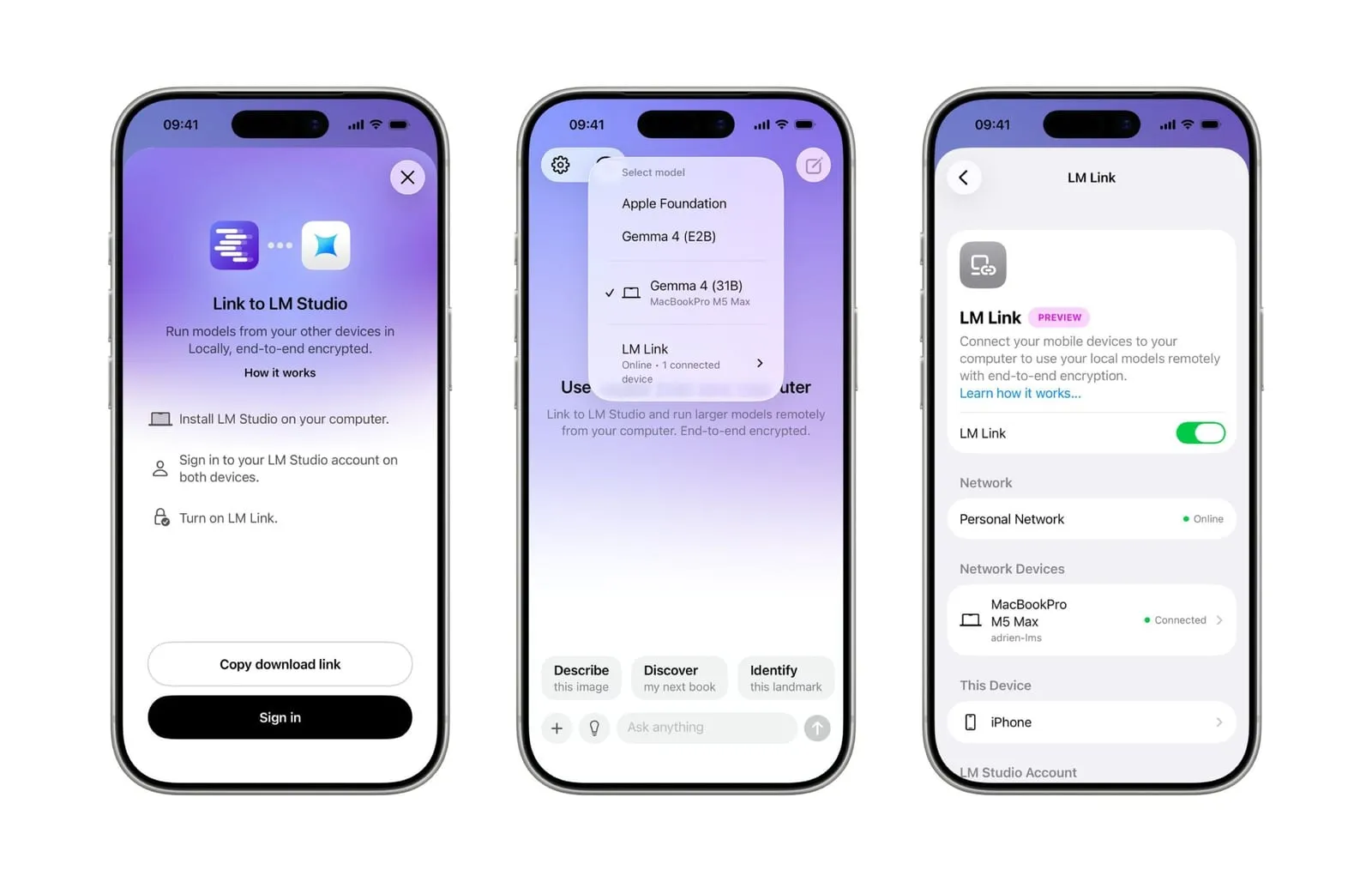 Locally AI — ekran główny aplikacji